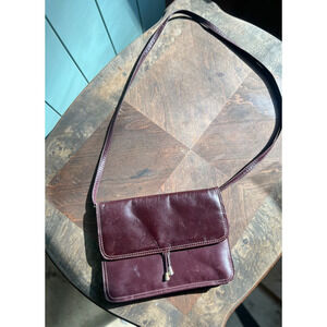 Vintage Capogallo Leather Shoulder Bag | Made in Uruguay | Burgundy Oxblood | 70